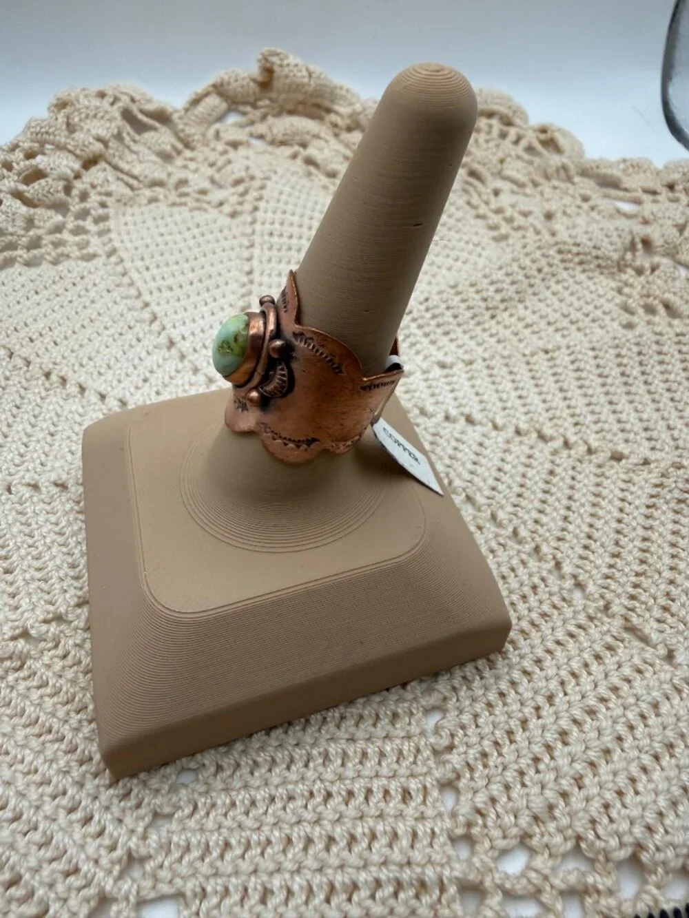 Artisan handcrafted Palomino Copper Ring Cigar band Rustic Boho chic Sz 8 7.05g